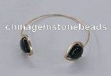 CGB877 15*20mm flat teardrop agate gemstone bangles wholesale