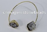 CGB880 13*18mm - 20*25mm freeform druzy agate gemstone bangles