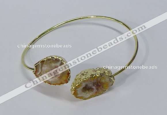 CGB881 13*18mm - 20*25mm freeform druzy agate gemstone bangles