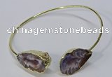 CGB882 13*18mm - 20*25mm freeform druzy agate gemstone bangles