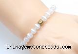 CGB8830 8mm, 10mm tibetan agate & drum hematite power beads bracelets