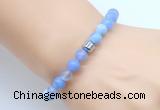 CGB8831 8mm, 10mm blue agate & drum hematite power beads bracelets