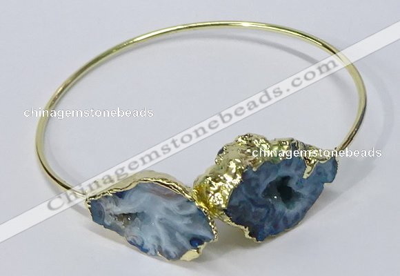 CGB884 13*18mm - 20*25mm freeform druzy agate gemstone bangles