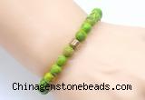 CGB8843 8mm, 10mm green sea sediment jasper & drum hematite power beads bracelets