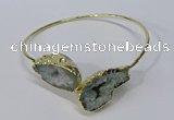 CGB885 13*18mm - 20*25mm freeform druzy agate gemstone bangles