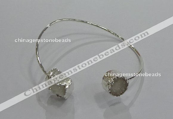 CGB888 12mm - 14*15mm freeform druzy agate gemstone bangles