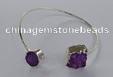 CGB889 12mm - 14*15mm freeform druzy agate gemstone bangles