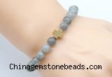 CGB8909 8mm, 10mm labradorite & cross hematite power beads bracelets