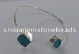 CGB891 12mm - 14*15mm freeform druzy agate gemstone bangles