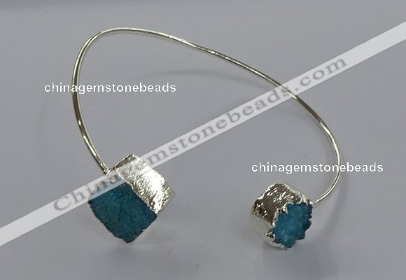 CGB891 12mm - 14*15mm freeform druzy agate gemstone bangles