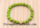 CGB8933 8mm, 10mm green sea sediment jasper, cross & rondelle hematite beaded bracelets