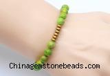 CGB8963 8mm, 10mm green sea sediment jasper & rondelle hematite beaded bracelets