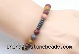 CGB8965 8mm, 10mm mookaite & rondelle hematite beaded bracelets