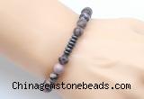 CGB8966 8mm, 10mm rhodonite & rondelle hematite beaded bracelets