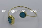 CGB898 12mm - 14*15mm freeform druzy agate gemstone bangles
