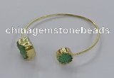 CGB899 12mm - 14*15mm freeform druzy agate gemstone bangles