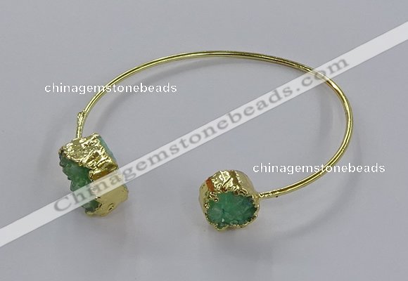 CGB899 12mm - 14*15mm freeform druzy agate gemstone bangles