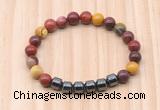 CGB8995 8mm, 10mm mookaite & drum hematite beaded bracelets