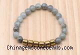 CGB8999 8mm, 10mm labradorite & drum hematite beaded bracelets