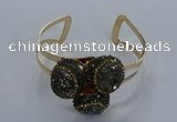 CGB909 20mm - 22mm coin druzy agate gemstone bangles wholesale