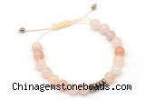 CGB9104 8mm, 10mm pink aventurine & rondelle hematite adjustable bracelets