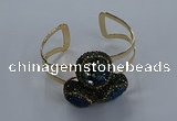 CGB912 20mm - 22mm coin druzy agate gemstone bangles wholesale