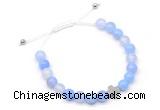 CGB9141 8mm, 10mm blue agate & cross hematite adjustable bracelets