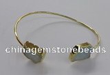 CGB918 13*18mm - 15*20mm freeform druzy agate gemstone bangles