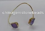 CGB919 13*18mm - 15*20mm freeform druzy agate gemstone bangles