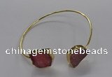 CGB920 13*18mm - 15*20mm freeform druzy agate gemstone bangles