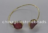 CGB920 13*18mm - 15*20mm freeform druzy agate gemstone bangles