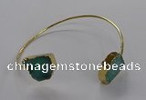 CGB922 13*18mm - 15*20mm freeform druzy agate gemstone bangles