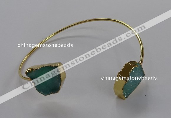 CGB922 13*18mm - 15*20mm freeform druzy agate gemstone bangles