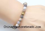 CGB9264 8mm, 10mm bamboo leaf agate & drum hematite power beads bracelets
