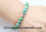 CGB9267 8mm, 10mm grass agate & drum hematite power beads bracelets