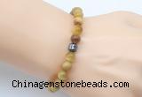 CGB9273 8mm, 10mm golden tiger eye & drum hematite power beads bracelets