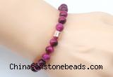 CGB9280 8mm, 10mm red tiger eye & drum hematite power beads bracelets