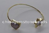 CGB929 15*20mm - 18*18mm freeform & star druzy agate bangles