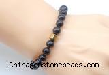 CGB9291 8mm, 10mm garnet & drum hematite power beads bracelets