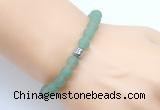 CGB9308 8mm, 10mm matte green aventurine & drum hematite power beads bracelets