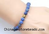 CGB9324 8mm, 10mm matte lapis lazuli & drum hematite power beads bracelets