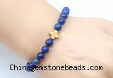 CGB9357 8mm, 10mm lapis lazuli & cross hematite power beads bracelets