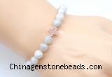 CGB9378 8mm, 10mm white crazy lace agate & cross hematite power beads bracelets