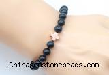 CGB9396 8mm, 10mm blue tiger eye & cross hematite power beads bracelets