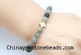 CGB9408 8mm, 10mm seaweed quartz & cross hematite power beads bracelets