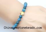 CGB9410 8mm, 10mm apatite & cross hematite power beads bracelets