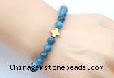 CGB9410 8mm, 10mm apatite & cross hematite power beads bracelets