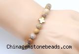 CGB9412 8mm, 10mm yellow crazy lace agate & cross hematite power beads bracelets