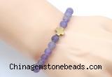 CGB9418 8mm, 10mm matte amethyst & cross hematite power beads bracelets