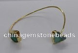 CGB942 15*20mm - 16*16mm freeform & heart druzy agate bangles